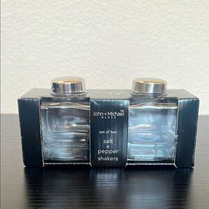 John + Michael Glass Salt and Pepper Shaker Set